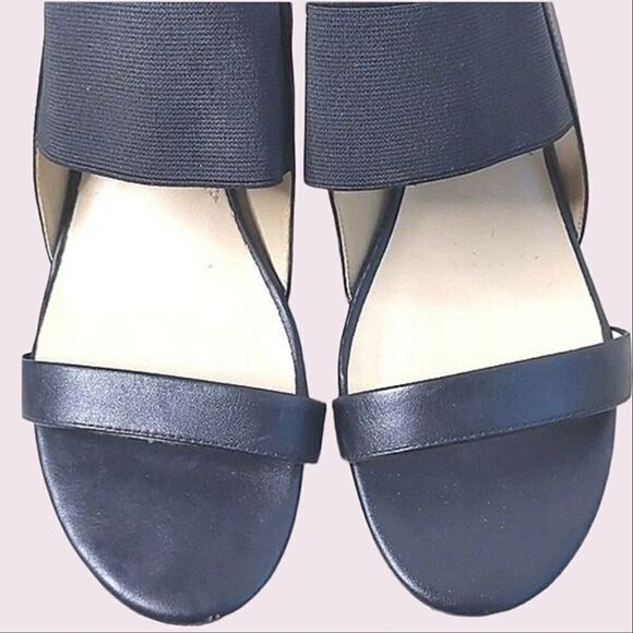 Adrienne Vittadini Strappy Black Leather Sandals size 9.5 - Picture 5 of 12